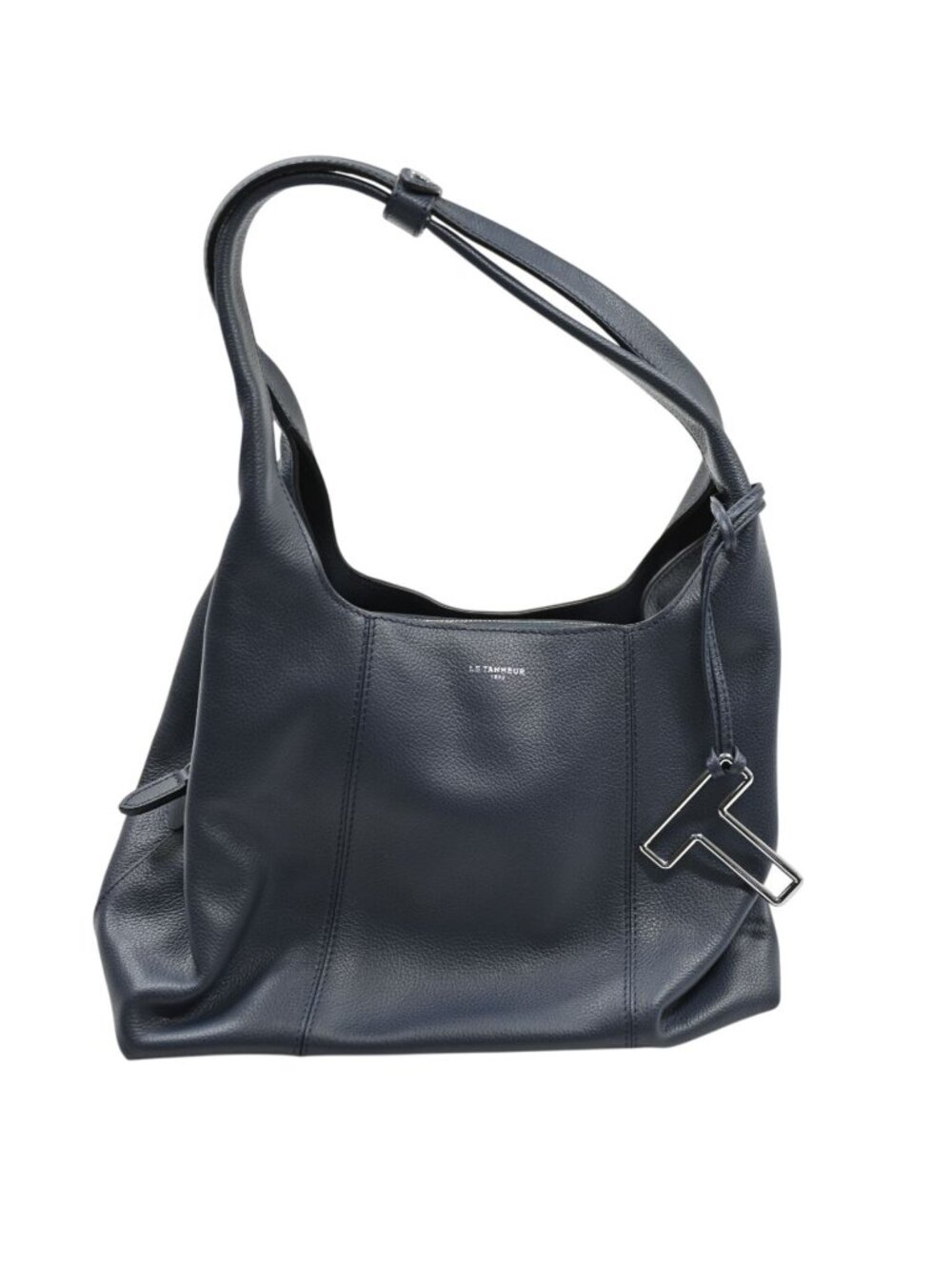 Le Tanneur Juliette Hobo Bag in Grained Cow Leather Crepuscule